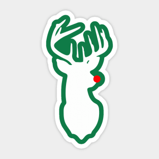 Minimalist Rudolph Sticker